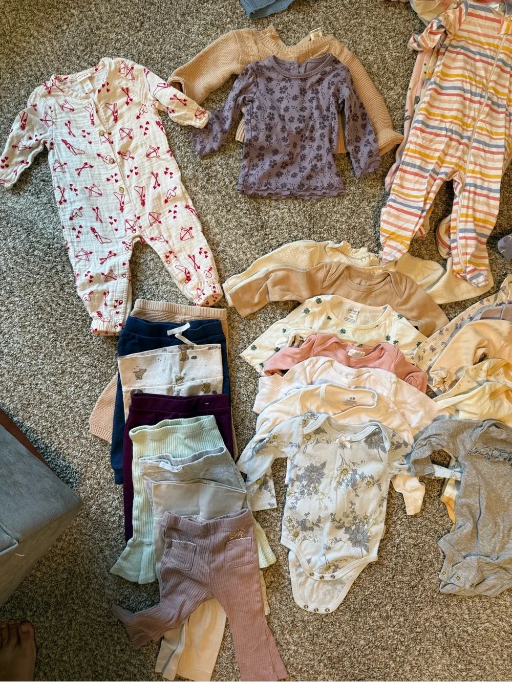Carter's Multi-Color Baby Girls Mixed Rompers & Onesies